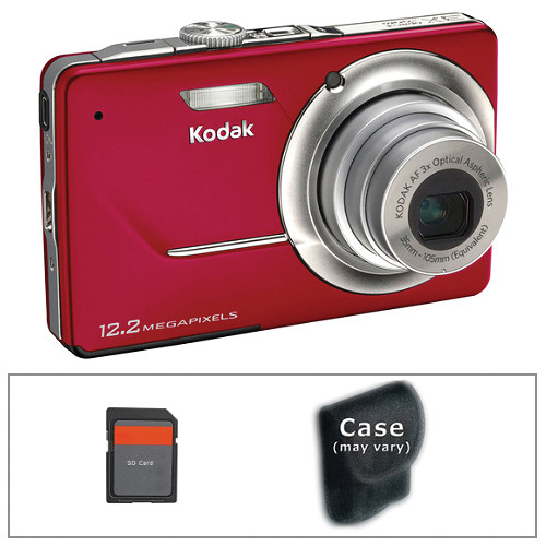 Kodak EasyShare M341 Point-and-shoot Digital Camera (Red) with Basic Accessory Kit