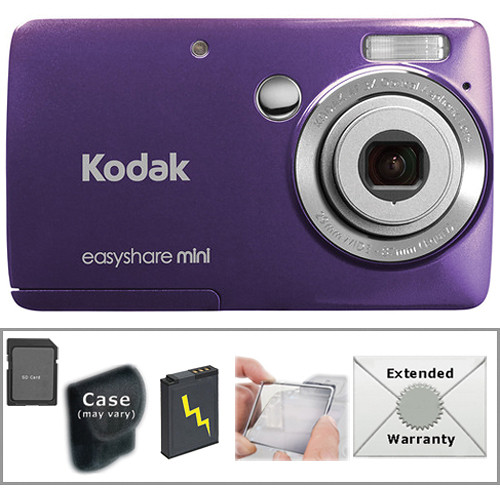Kodak EasyShare Mini M200 Digital Camera with Deluxe Accessory Kit (Purple)