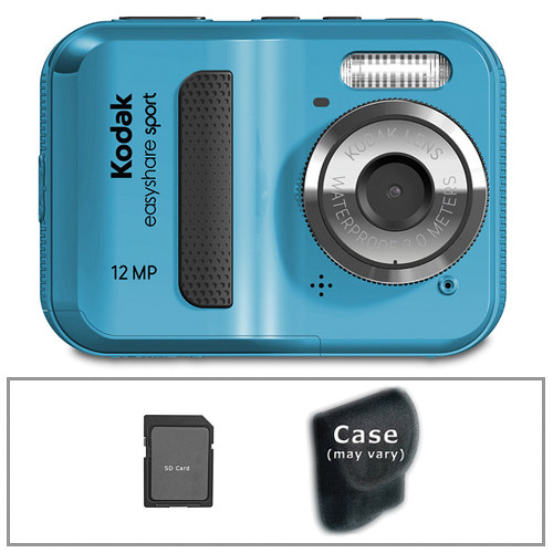 Kodak EasyShare Sport C123 Digital Camera with Basic Accessory Kit (Blue)