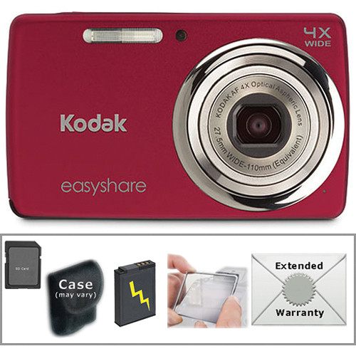 Kodak EasyShare M532 Digital Camera with Deluxe Accessory Kit (Red)