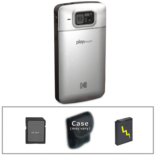 Kodak Zi10 PlayTouch Video Camera with Basic Accessory Kit (Chrome)