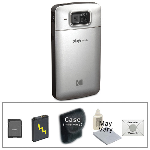 Kodak Zi10 PlayTouch Video Camera with Deluxe Accessory Kit (Chrome)