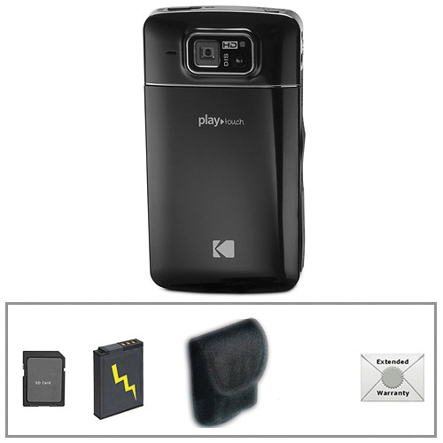 Kodak Zi10 PlayTouch Video Camera with Deluxe Accessory Kit (Black)