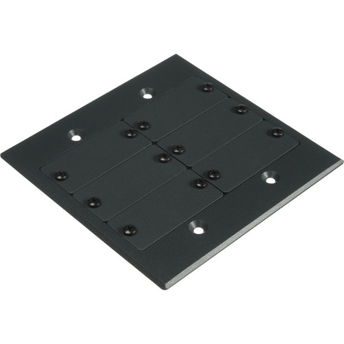 Kramer Two-Gang Frame for Wall Plate Inserts (Black)