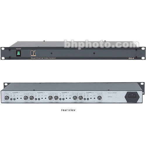 Kramer OC-4 Quad Channel Video Optical Line Isolator - 120 VAC, Composite BNC
