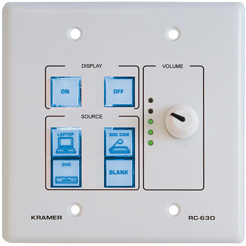 Kramer RC-63D Room Controller with Printed Group Labels (US Model)