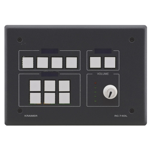 Kramer 12-Button Master Room Controller with Digital Volume Knob (Black)