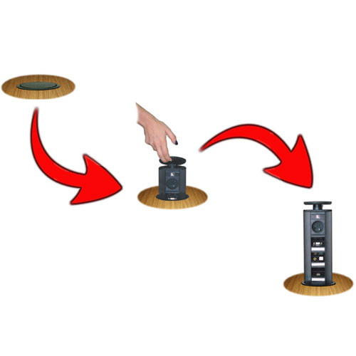Kramer TC-PTP01-B Circular Power Tower Plus Architectural Interfacing Solutions