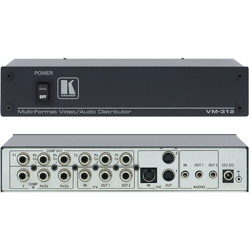 Kramer VM-312 1:2 Multi-Format Video Distribution Amplifier with Stereo Audio