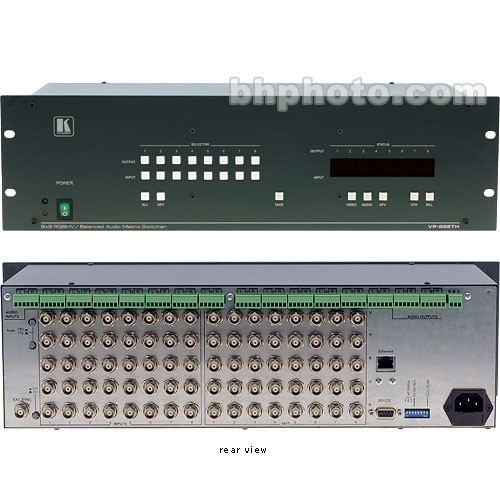 Kramer VP-88ETH 8x8 RGBHV & Balanced Stereo Audio Switcher