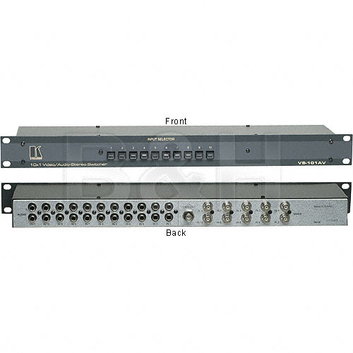 Kramer VS-101AV Passive Switcher, 10x1, Audio/Video