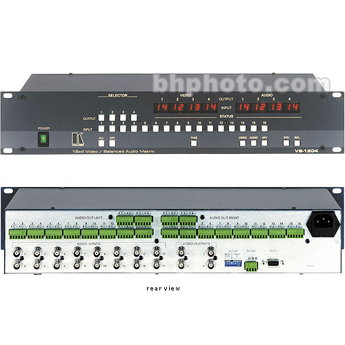 Kramer VS-1604 16x4 Video Balanced-Audio Matrix Switcher