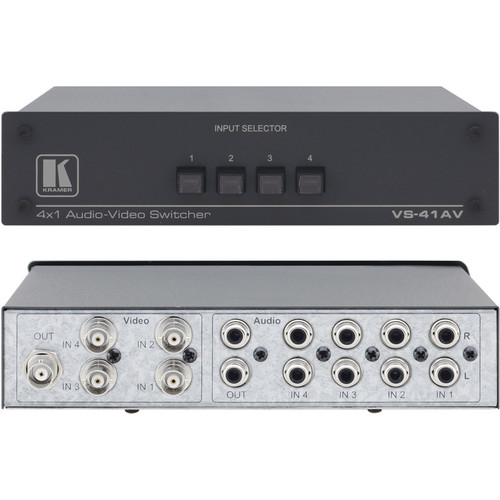 Kramer VS-41AV 4x1 Composite Video & Stereo Audio Switcher