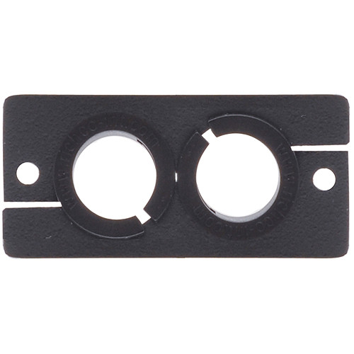 Kramer Dual 9mm Cable Pass-Through Wall Plate Insert (Black)