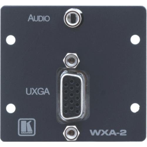 Kramer 15-Pin VGA & 3.5mm Plug to Terminal Block Wall Plate Insert (Black)