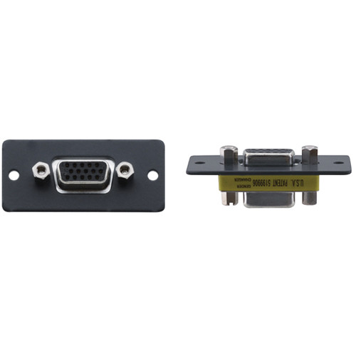 Kramer 15-Pin Sub-D HD Female to 15-Pin Sub-D HD Female Wall Plate Insert (Black)
