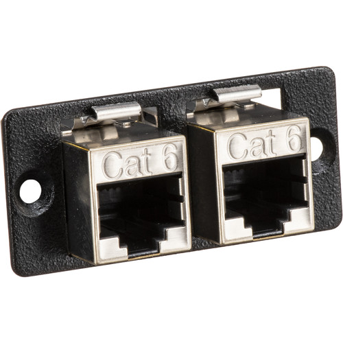 Kramer Dual RJ-45 Wall Plate Insert (Black)