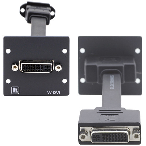 Kramer W-DVI Dual-Slot Wall Plate Insert with Female DVI-I (Black)