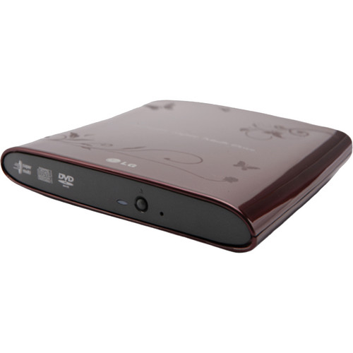 LG External Super-Multi Portable Slim DVD Rewriter (Red)