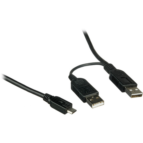 LaCie USB 2.0-Y Cable - Micro B to 2 x USB A