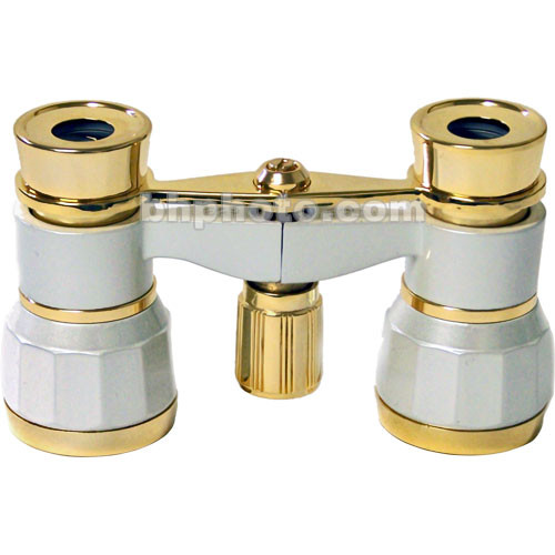 LaScala Optics 3x25 Rigoletto Opera Glass (White & Gold)