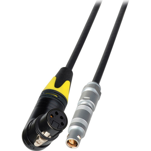 Laird Digital Cinema AJ-PWR4-05 Right Angle 4-Pin Female to LEMO 3-Pin Split-Gender Cable