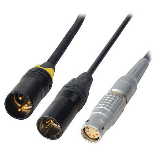 Laird Digital Cinema 12V & 24V Power Y-Cable - Lemo to XLR 4 / 3 - 5 ft