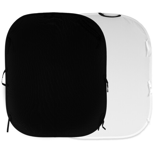 Manfrotto Collapsible Reversible Background (Black/White, 6 x 7')
