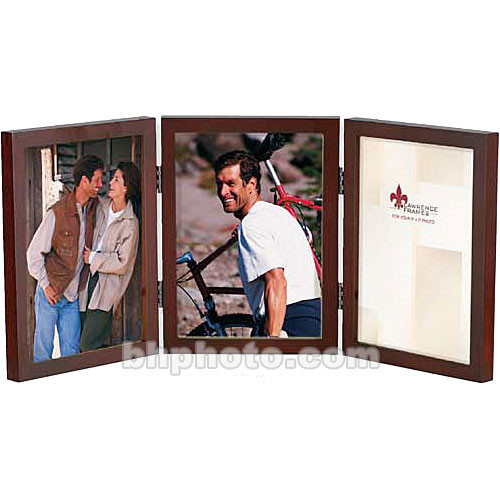 Lawrence Frame Walnut Wood Picture Frame - 5x7" (Triple Frame )