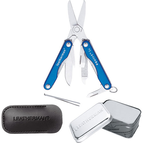 Leatherman Squirt S4 Tool With Black Sheath with Gift Tin (Blue)