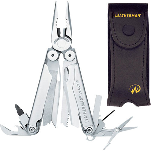 Leatherman Wave Multi-Tool and Leather Sheath (Stainless)