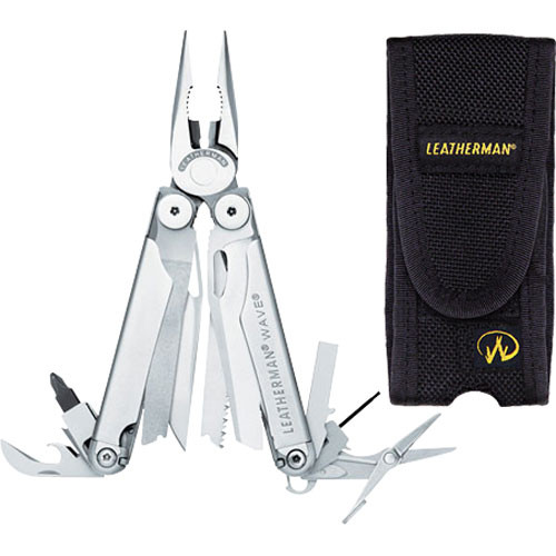 Leatherman Wave Multi-Tool and Black Nylon Sheath (Stainless)