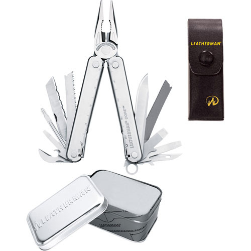 Leatherman Core Tool with Leather Case and Gift Tin (Stainless)