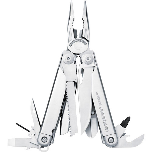 Leatherman Surge Multi-Tool with Black Nylon Sheath (Stainless, Gift Box Packaging)