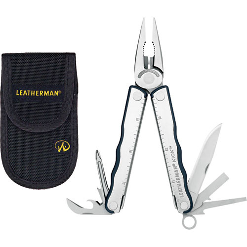 Leatherman Kick with Removable Pocket Clip with Nylon Sheath and Box (Stainless)