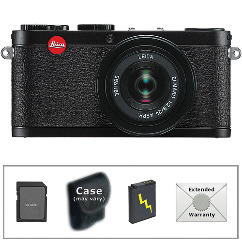 Leica X1 Digital Camera with 24mm f/2.8 Lens & Deluxe Accessory Kit (Black)