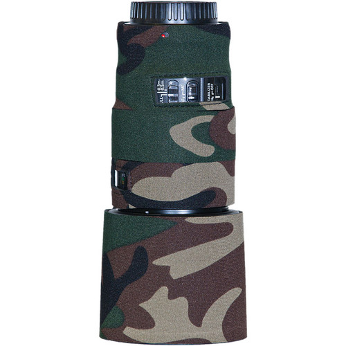 LensCoat Lens Cover for Canon 100mm f/2.8 L Macro IS Autofocus Lens (Forest Green Camo)
