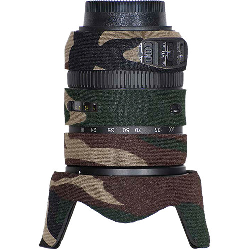 LensCoat Lens Cover for Nikon 18-200mm f/3.5-5.6 G VR II Lens (Forest Green Camo)