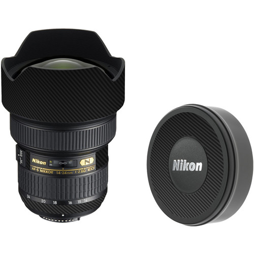LensSkins Lens Skin for the Nikon 14-24mm f/2.8G AF-S ED Lens (Black Carbon Fiber)