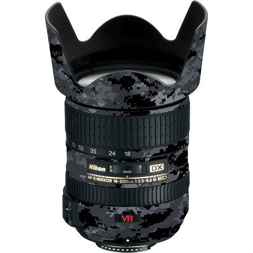 LensSkins Lens Skin for the Nikon 18-200mm f/3.5-5.6G AF-S IF-ED DX VR Lens (Dark Camo)