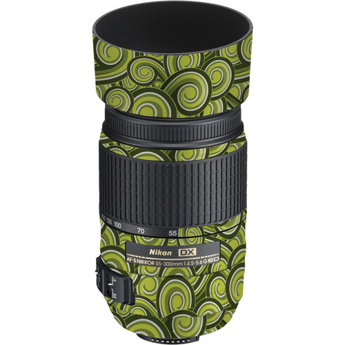 LensSkins Lens Skin for the Nikon 55-300mm f/4.5-5.6G ED VR Lens (Green Swirl)