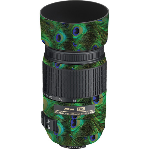 LensSkins Lens Skin for the Nikon 55-300mm f/4.5-5.6G ED VR Lens (Peacock Bliss)