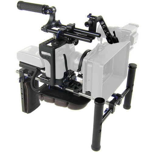 Letus35 MCS Shoulder Cam Bundle for Canon 5D and 7D with Powered Cage and Zacuto EVF Mount