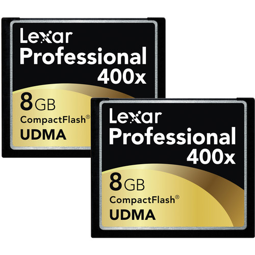 Lexar 8GB Professional 400x CompactFlash Cards (Pack of Two)