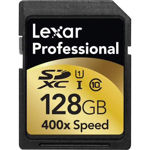 Lexar 128GB SDXC Professional 400x Class 10 UHS-I Memory Card