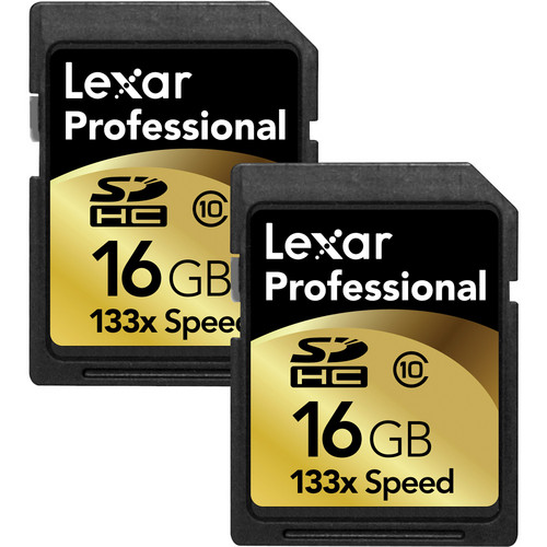 Lexar 16GB SDHC Memory Card Professional Class 10 - 2-Pack