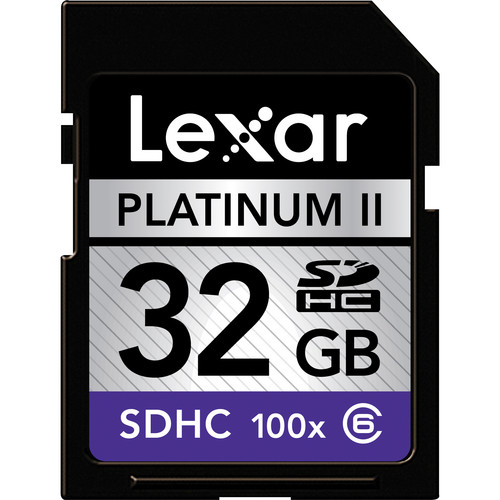 Lexar 32GB SDHC Memory Card Platinum II Class 6