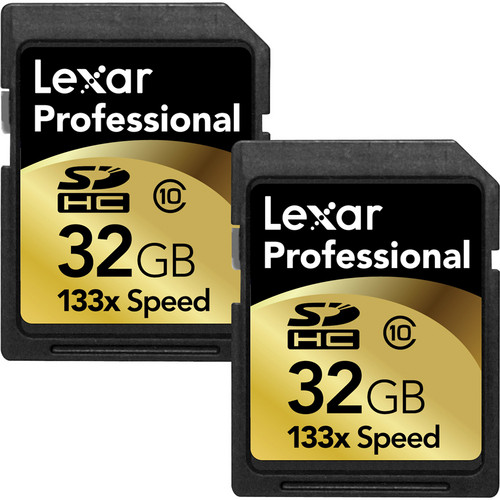 Lexar 32GB SDHC Memory Card Professional Class 10 - 2 Pack
