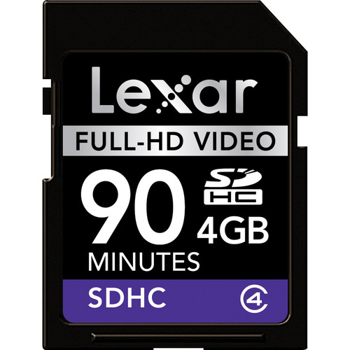 Lexar 4GB SDHC Memory Card Full-HD Video