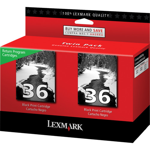 Lexmark 18C2236 #36 Twin Pack Black Ink Cartridges